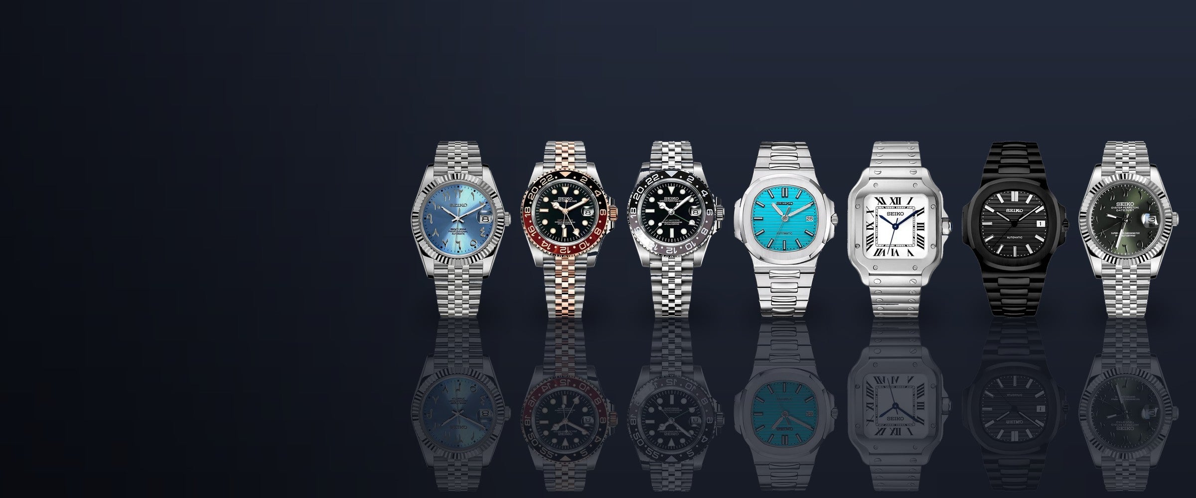 Rosevari Seiko mod watch collection